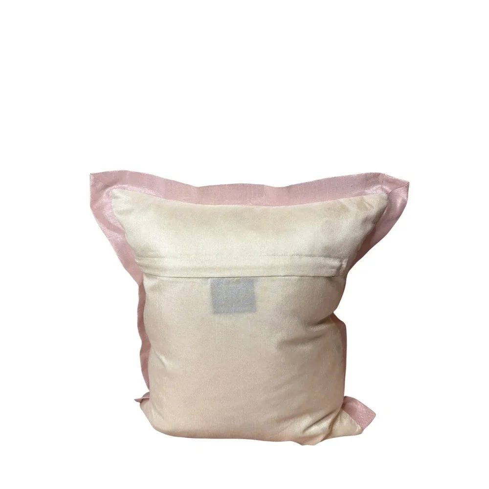 Cynthia Rowley Fashion Illustration Decorative Pillow Pink Sequin Lace 16x14
